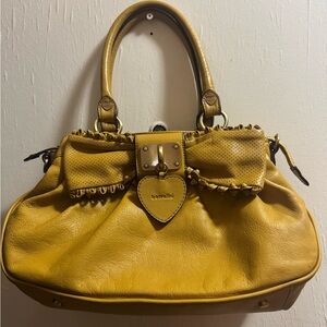 Mustard Yellow Leather Shoulder Bag